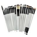 Set de 20 pinceaux professionnels 123maquillage Noir et blanc 