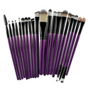 Set de 20 pinceaux professionnels 123maquillage Violet et noir 