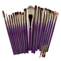 Set de 20 pinceaux professionnels 123maquillage Marron et violet 