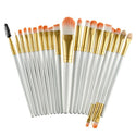 Set de 20 pinceaux professionnels 123maquillage Blanc et doré 