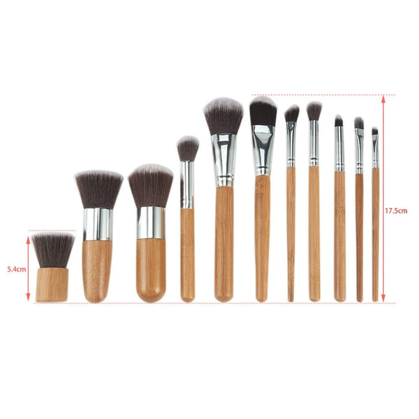 Set pinceaux Pro en bambou - Essentiel - Ecologique