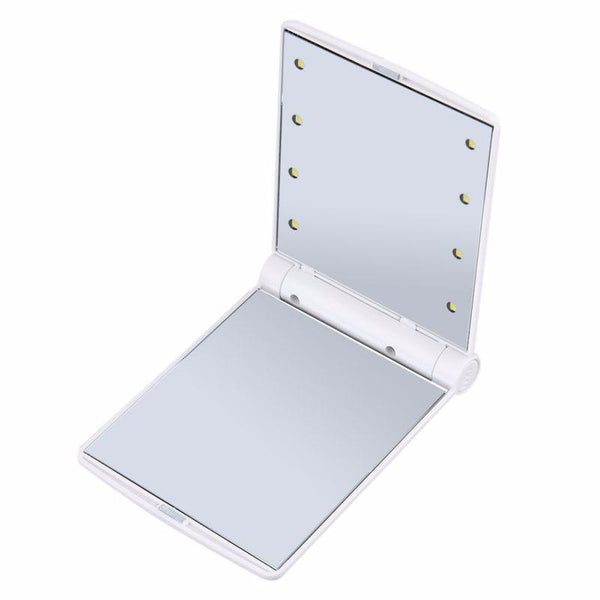 Miroir de poche à lampes LED 123maquillage Blanc 