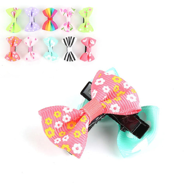 Mini Nœuds Papillon à cheveux x 10