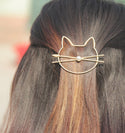 Barrette Chat - Doré et Argentée 123maquillage 