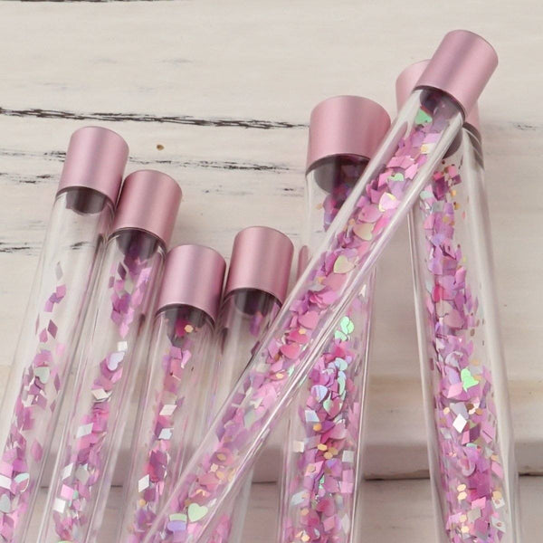 Ensemble Pinceaux Paillettes - Rose & Bleu