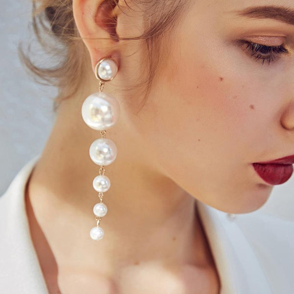 Boucles d'oreilles à perles élégantes