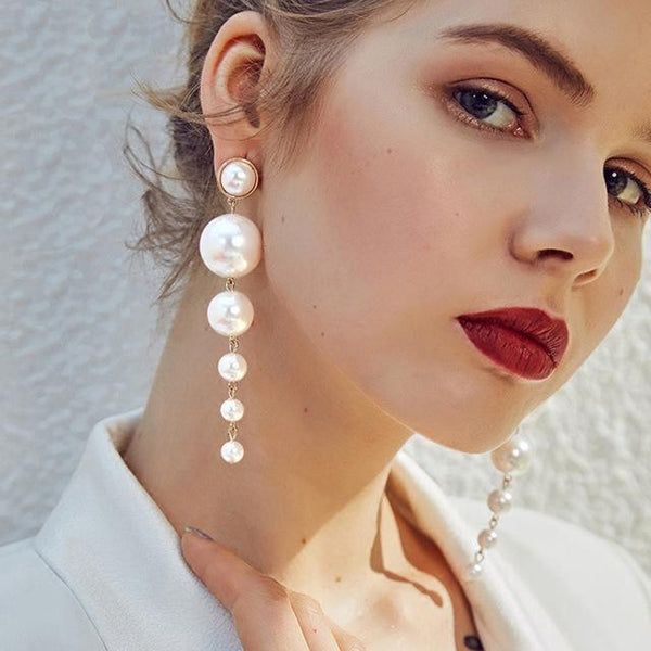 Boucles d'oreilles à perles élégantes