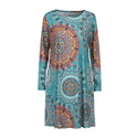 Robe bleue florale