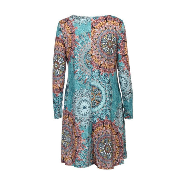 Robe bleue florale