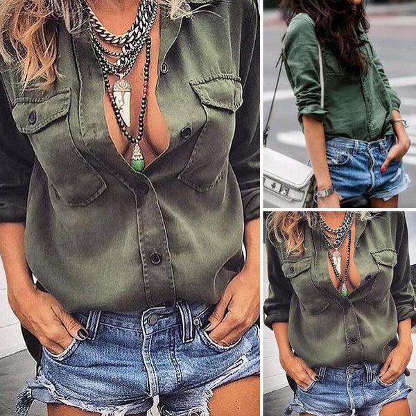 Chemise décontractée verte
