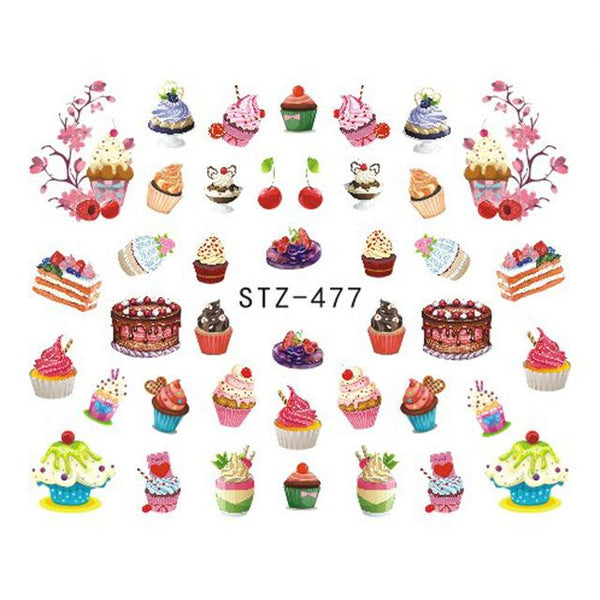 Stickers d'ongles - Nail Art - Fun - Fruits - Cupcakes & cie