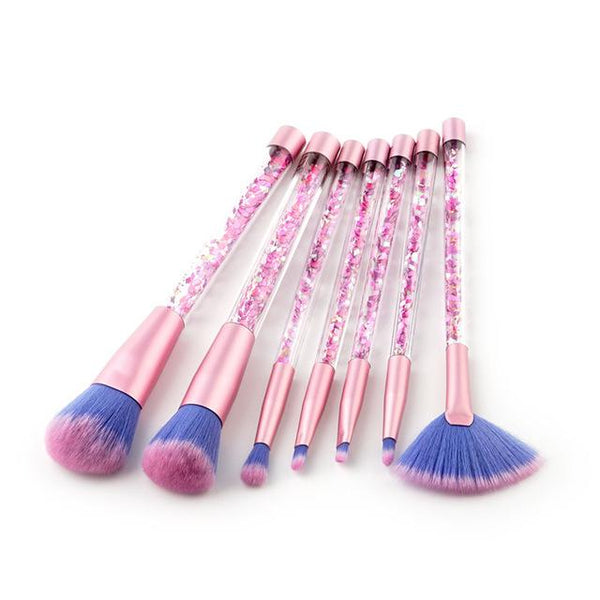 Ensemble Pinceaux Paillettes - Rose & Bleu