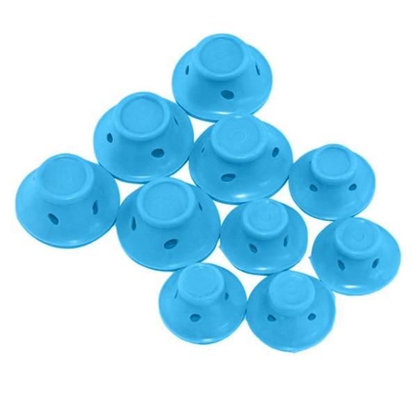 Bigoudis magiques Silicone (lot de 10) Madame Cosmetique Bleu 