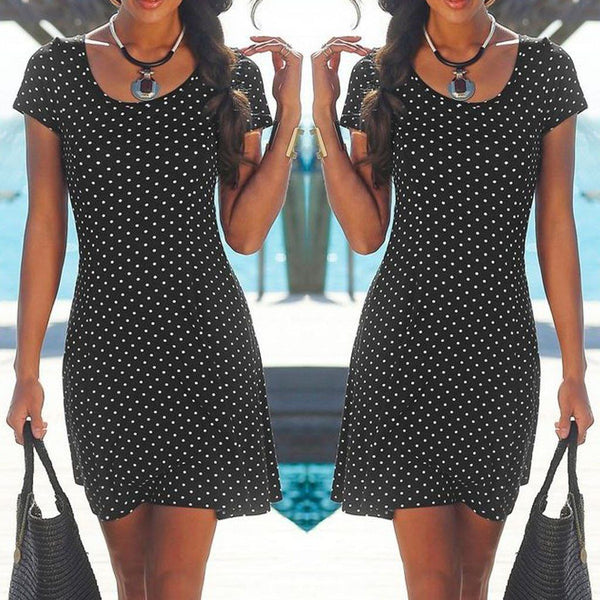 Robe Casual à Pois