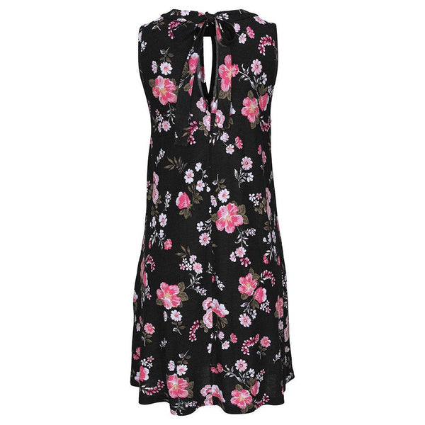 Superbe Robe Noire à Fleurs