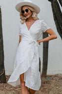 Robe Bohème Blanche Maxi Broderie