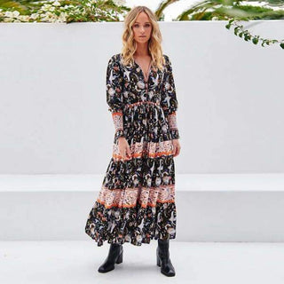 Robe bohème coton indien | Femme Classe