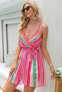 Robe Bohème Rayures Colorée - S
