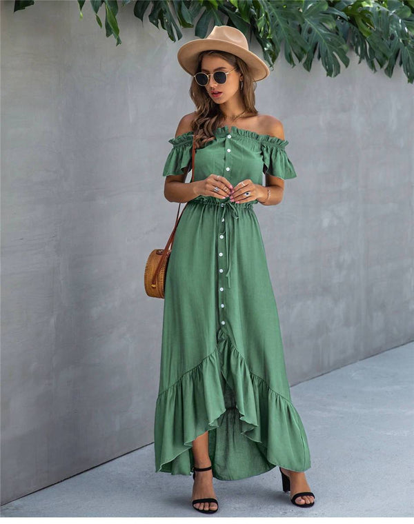 Robe Bohème Vert Emeraude