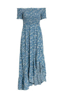 Robe Col Bardot Fleurie