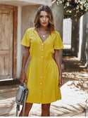 Robe Hippie Chic Jaune