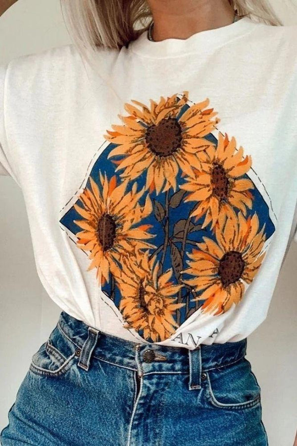 T-shirt Bohème Sunflower