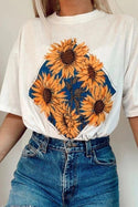 T-shirt Bohème Sunflower - S