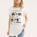 T-shirt Vintage Music Lover - Blanc / S