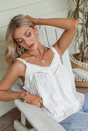 Top Blanc Bohème Chic