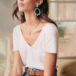 Top Bohème Blanc Dentelle - S