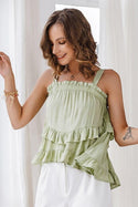 Top Bohème Vert Pastel