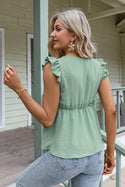 Top Bohème Vert Sauge