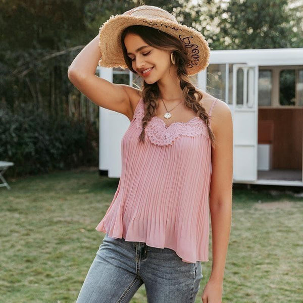 Top Dentelle Bohème Chic - S