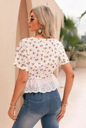 Top Peplum Bohème Fleuri
