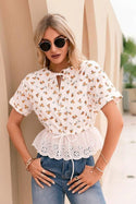 Top Peplum Bohème Fleuri