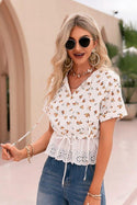 Top Peplum Bohème Fleuri