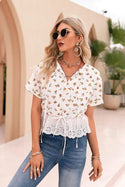 Top Peplum Bohème Fleuri