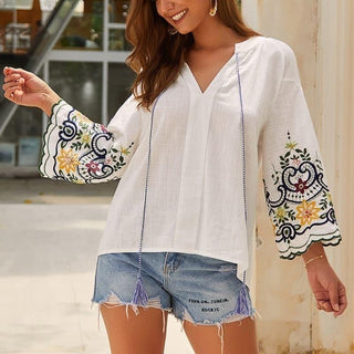 Tunique Bohème Broderie Fleurie - S