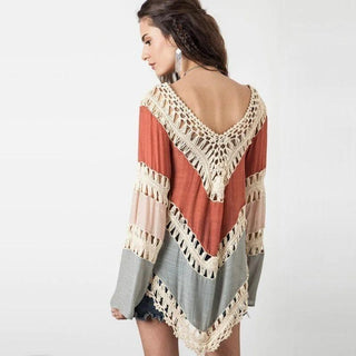 Tunique Longue Hippie Bohème - Orange / S
